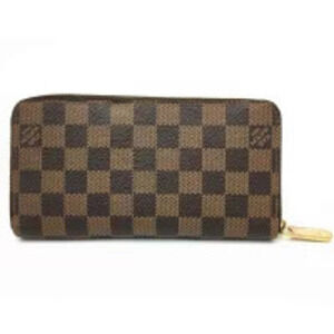 Louis Vuitton Zippy Brown Damier Long Round Ebene Wallet Zipper